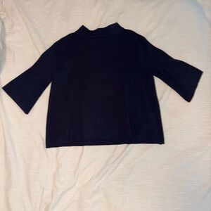 ROLLA'S Black Boxy Cropped Turtleneck Sweater